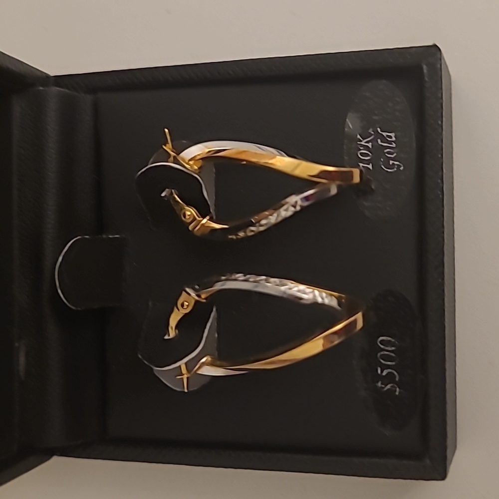 Gold earrings